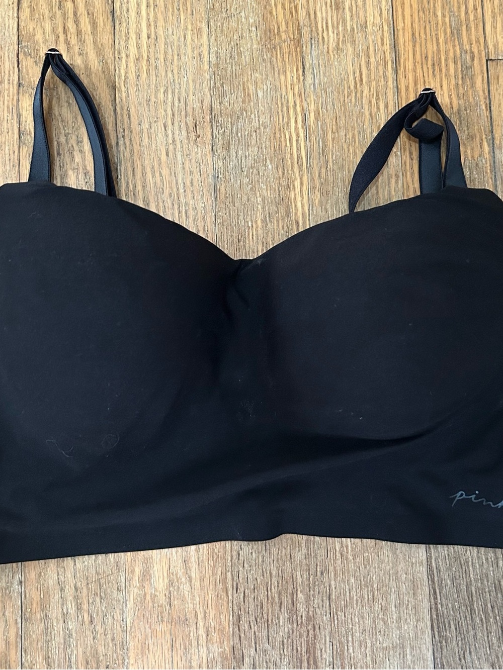 PINK Victoria's Secret Black Seamless Convertible Bra